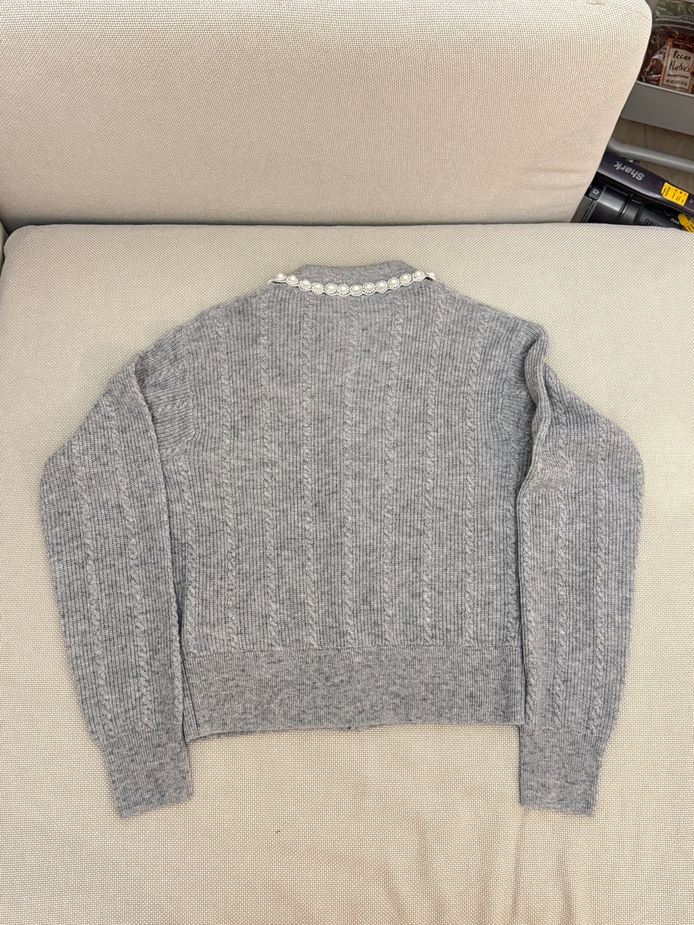 Sandro Ameo Beaded Collar Cardigan - Picture 9 of 9